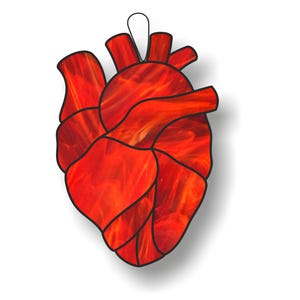 Stained Glass Anatomical Heart Pattern: DIY SVG PDF (Digital Download)