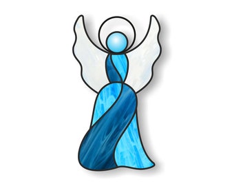 Stained glass angel pattern, memory gift suncatcher patterns, digital PDF file, window hangings