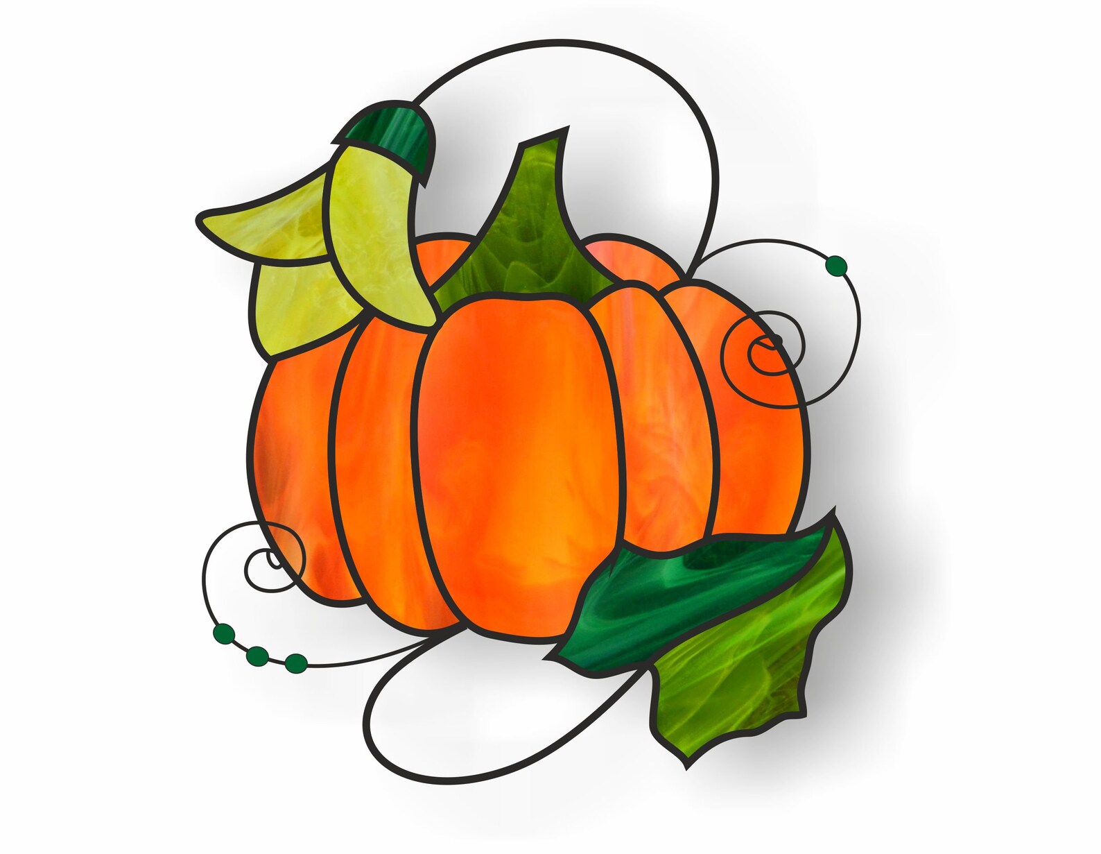 Stained Glass Pumpkin Patterns Halloween Suncatcher Pattern Digital