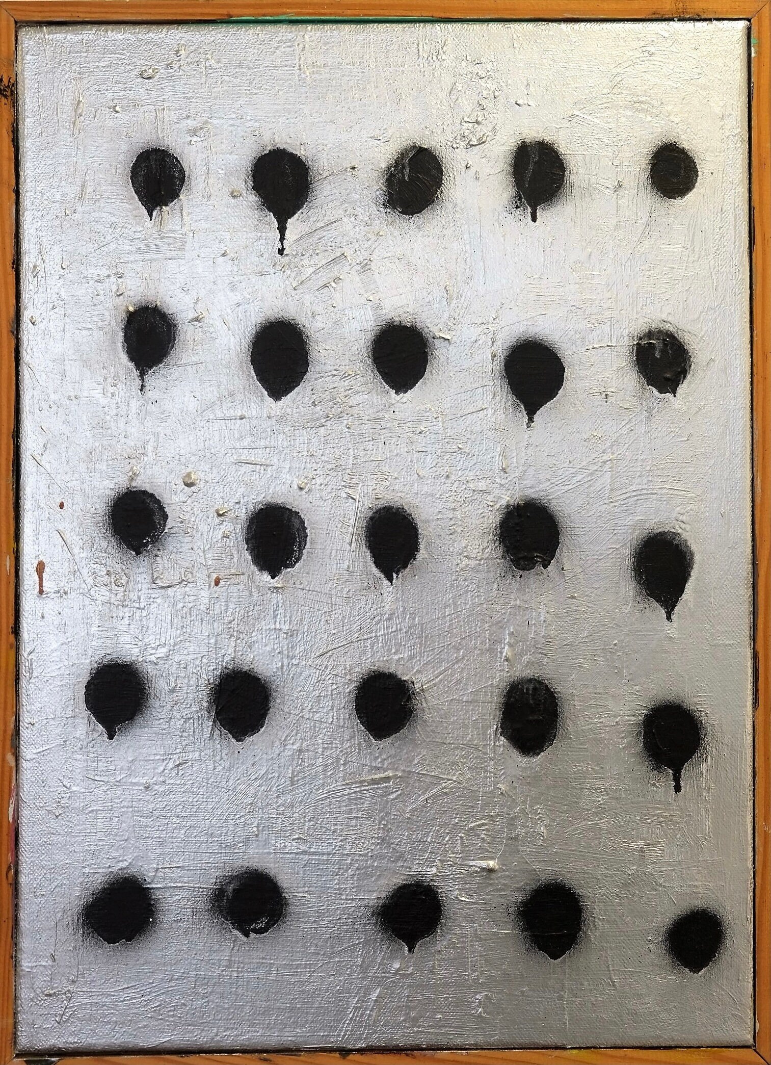 Black Points On Silver