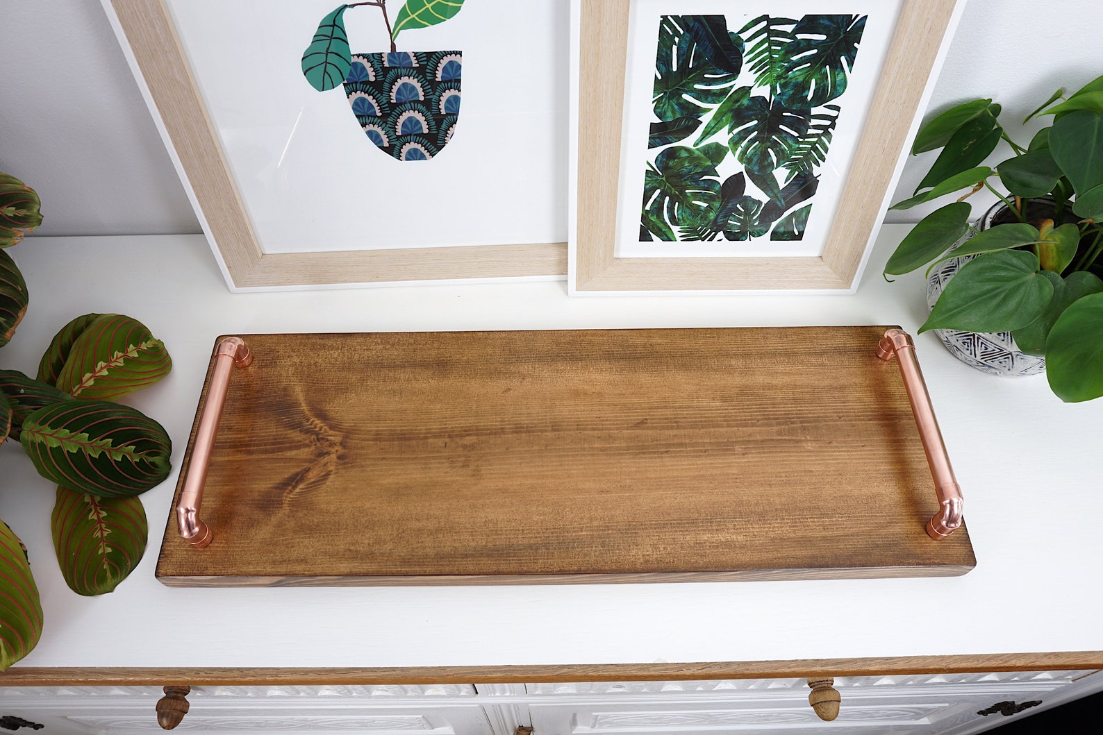 Rustic Wooden Display Serving Tray Drinks Tray Charcuterie ...
