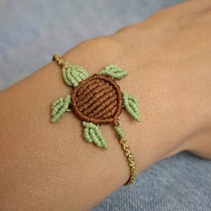 Makramé Sköldpadda Armband