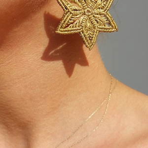 Macrame Gold Star Earrings,Macrame Earrings