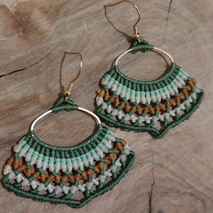 Macrame Earrings, Boho Macrame Earrings, Boho Earrings