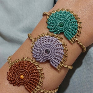 Macrame SeaShell Bracelets, Seashell bracelet, Handmade bracelets, Macrame Shell Bracelet, Shell Macrame