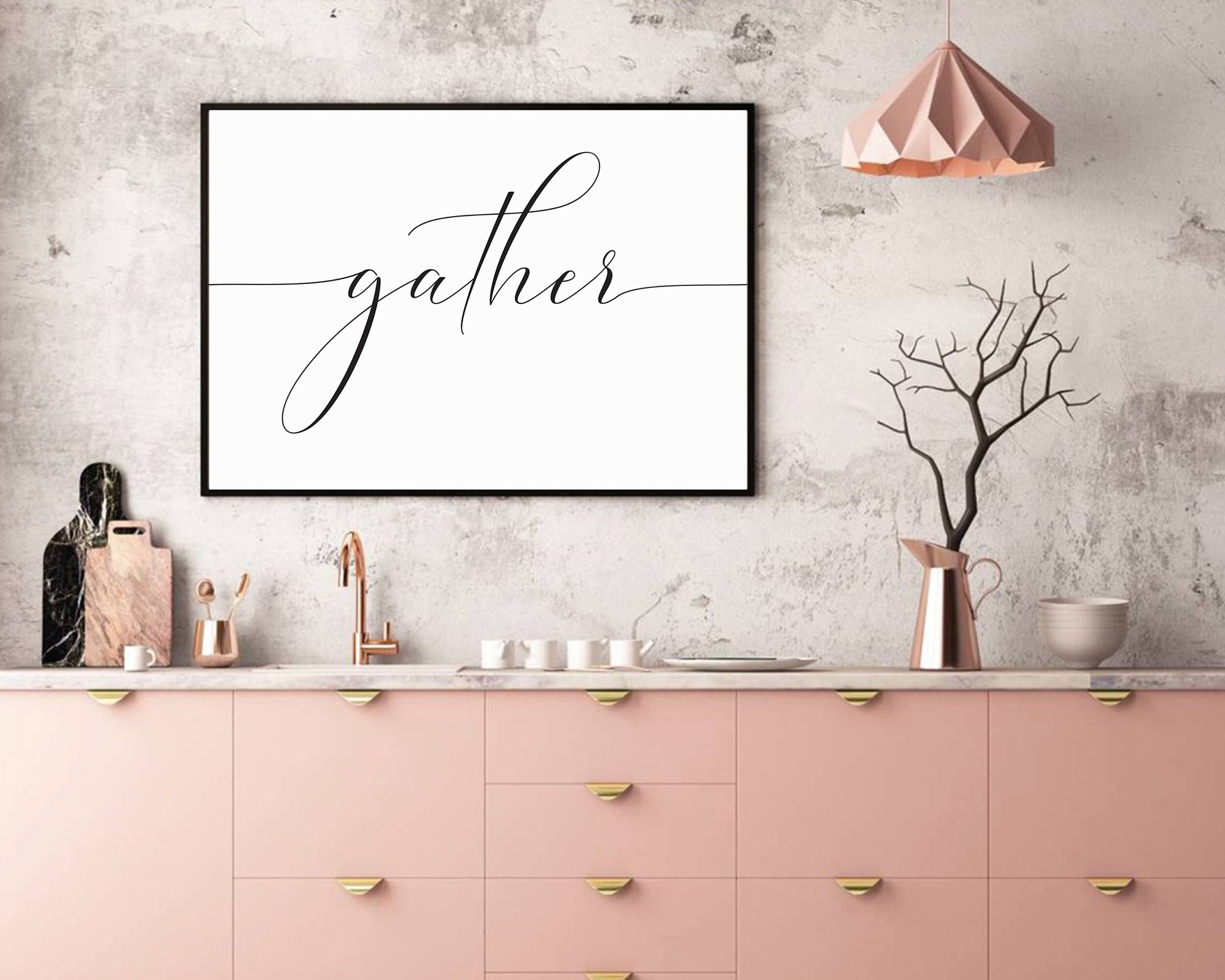 Gather Wall Art Gather Print Dinning Room Wall Decor Etsy