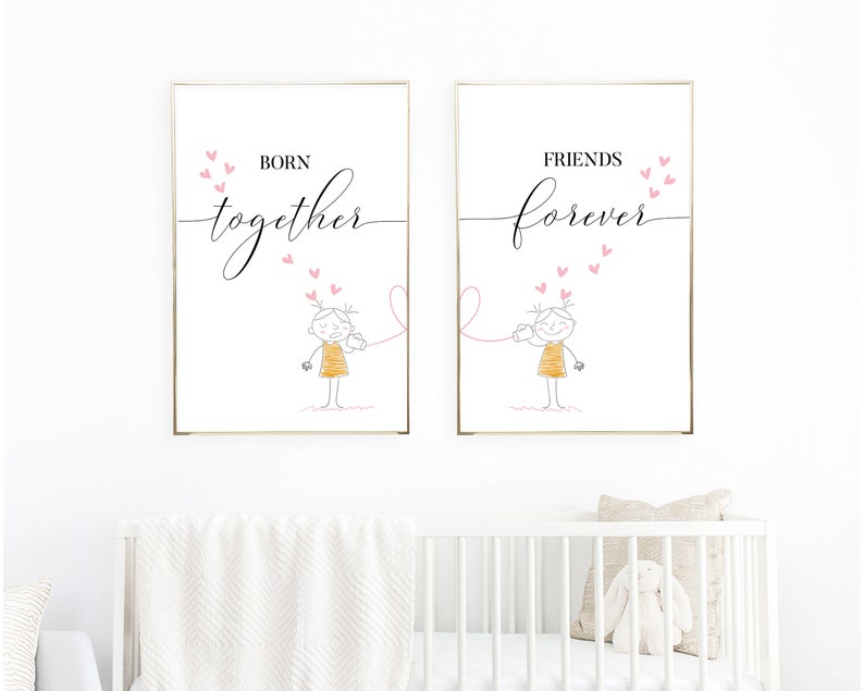 Download Born Together Friends Forever Set Of 2 Twin Girls ...