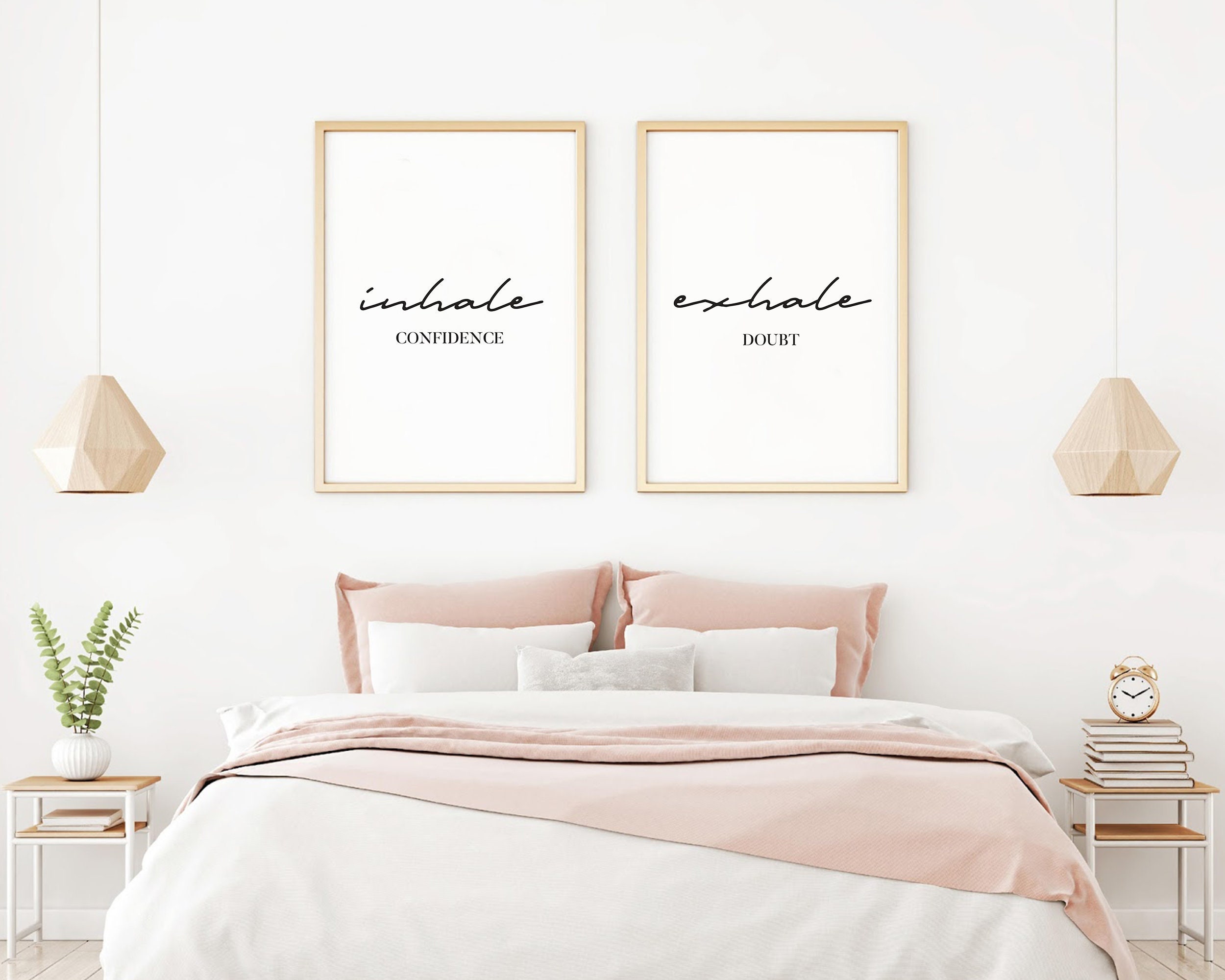 Inhale Exhale Wall Art Inhale Confidence Printable Exhale | Etsy