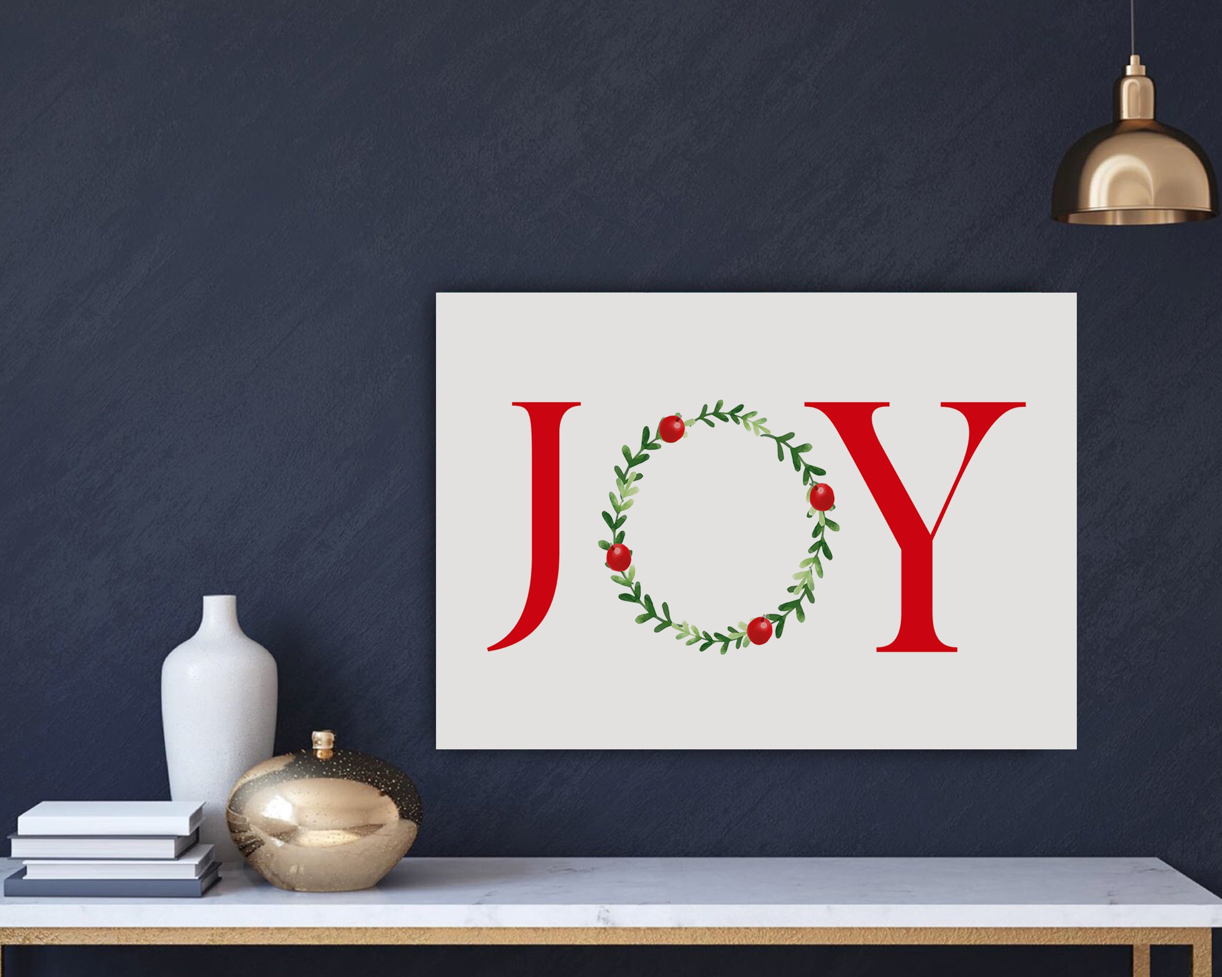 Joy Christmas Wall Art Joy Christmas Printable Holiday Etsy