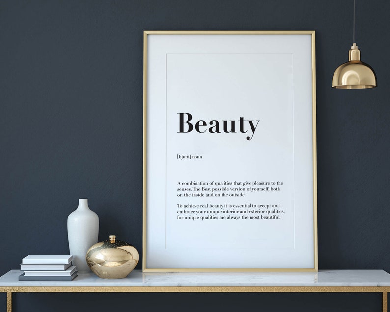 Beauty Definition Print Dictionary Art Print Printable | Etsy
