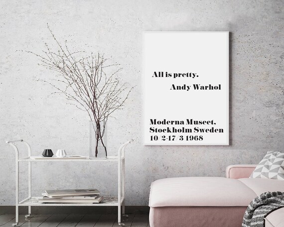 Andy Warhol Print All Is Pretty Poster All Is Pretty Print Etsy