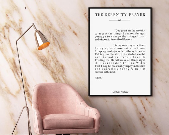 The Serenity Prayer Print Bible Verse Print Long Form Etsy