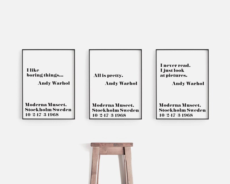 andy warhol i never read poster andy warhol i never read poster