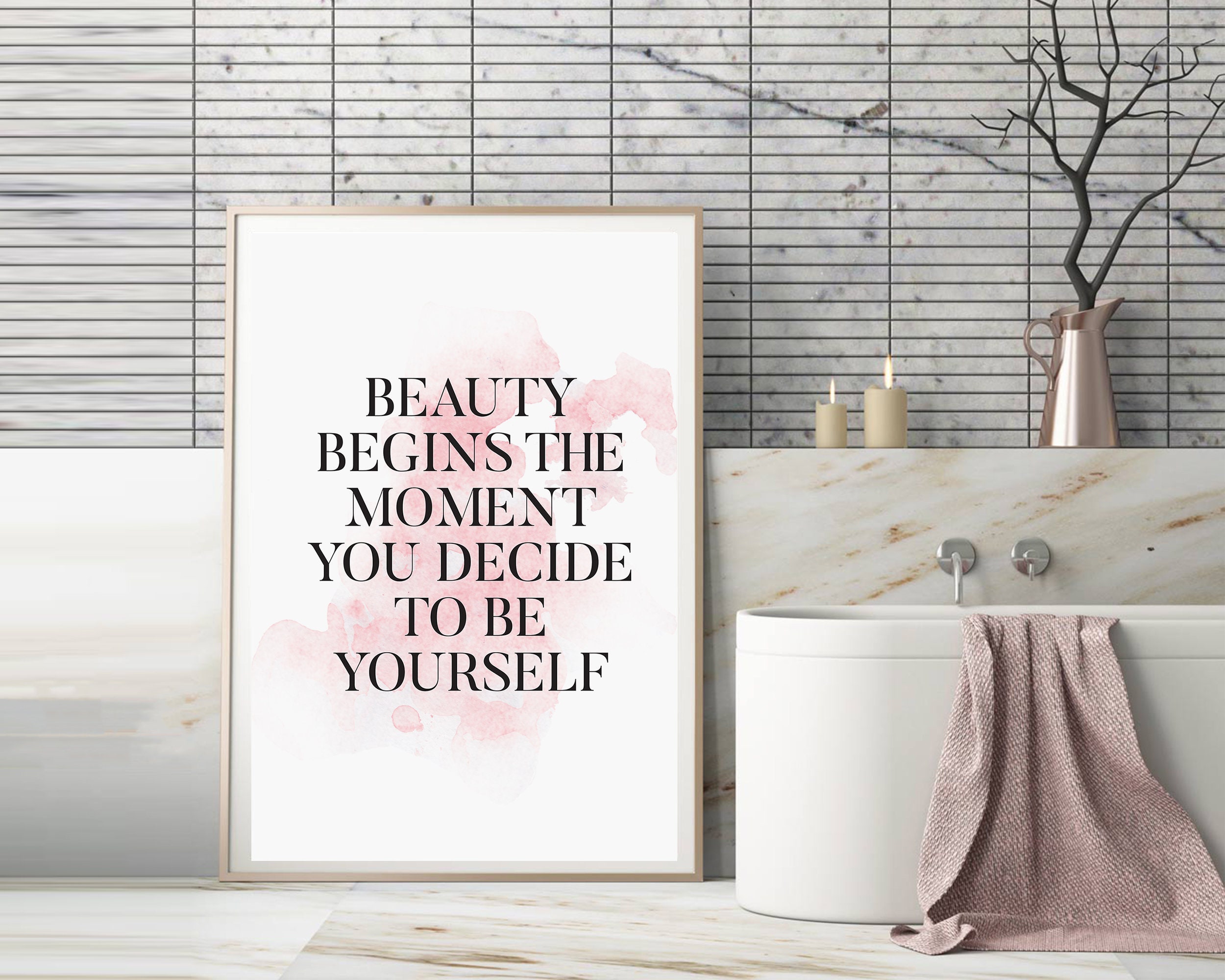 Beauty Quote Wall Art Printable Beauty Quote Print Etsy