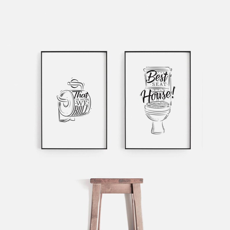 Badezimmer-Wand-Kunst lustige Badezimmer-Zeichen der beste | Etsy