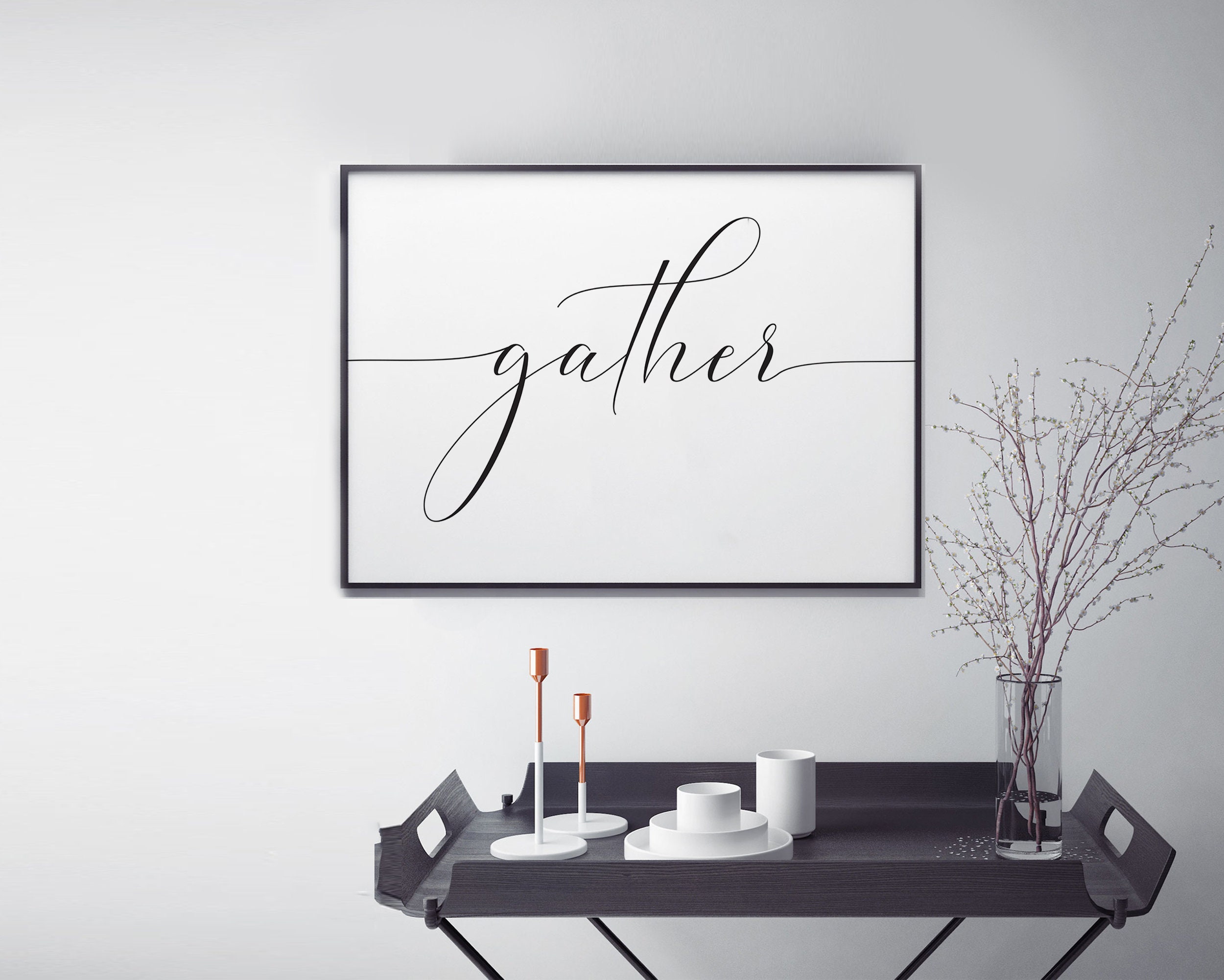 Gather Wall Art Gather Print Dinning Room Wall Decor Etsy