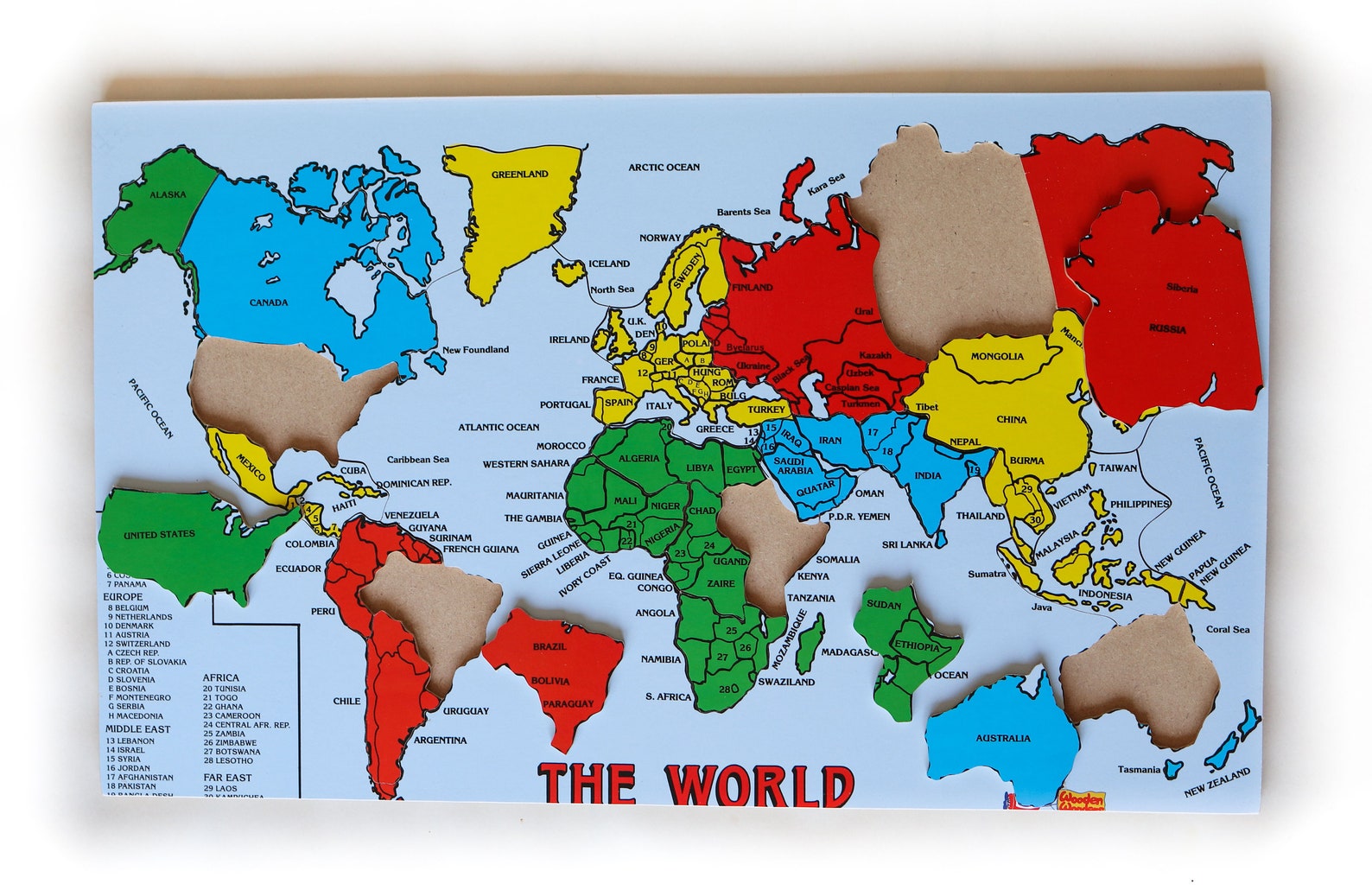 Jigsaw Map of the World Etsy