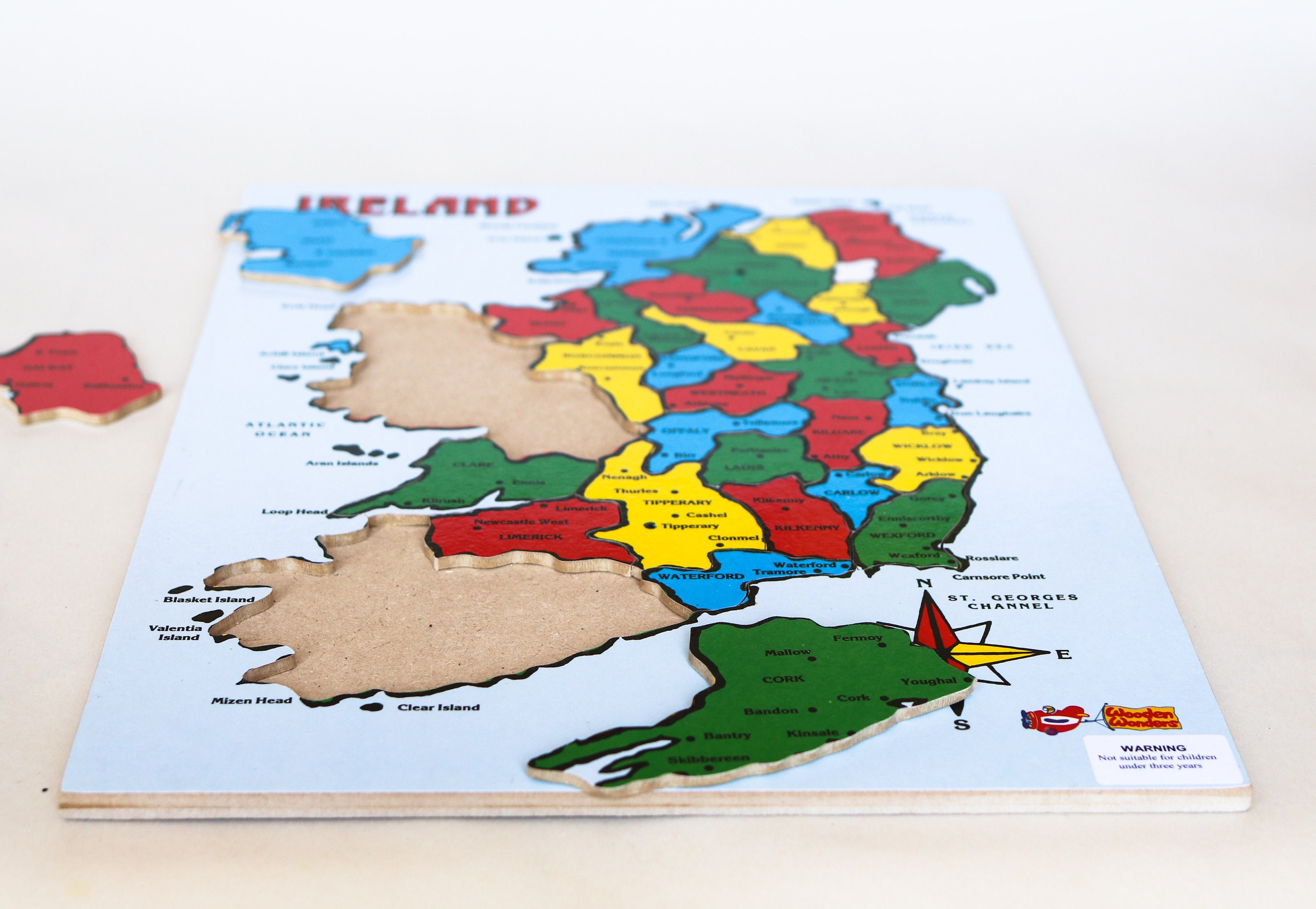 Jigsaw Map of Ireland Etsy