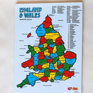 Mappa puzzle dell'Inghilterra e del Galles