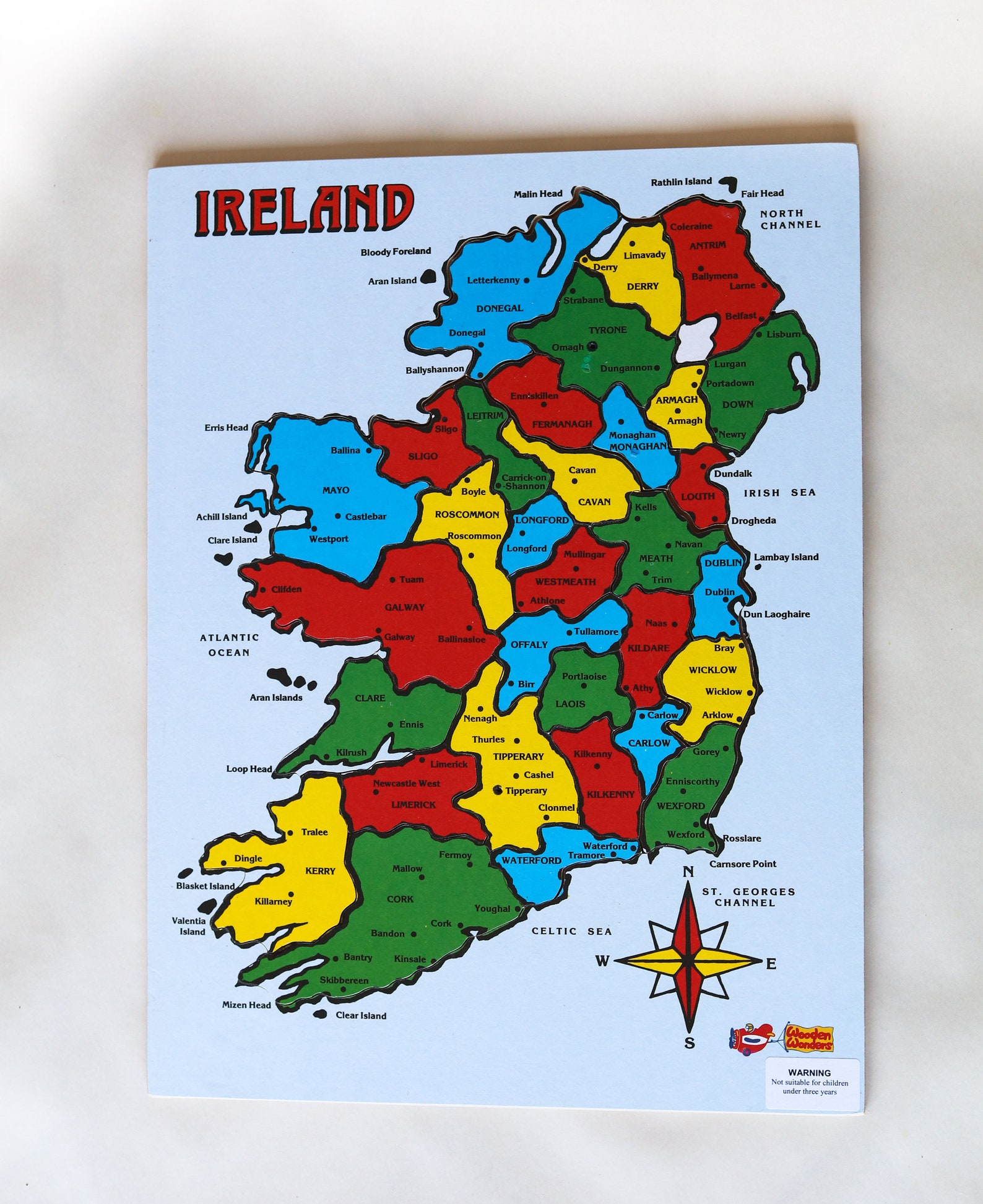 Jigsaw Map of Ireland Etsy