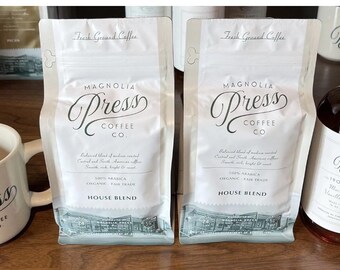 Magnolia Press Coffee Co. Gift Set – Mug, House Blend Coffee, & 1905 Syrup