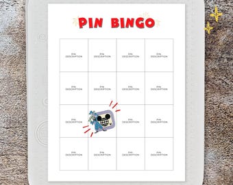 Pin Trading Bingo | One Sheet | Pin Trading | Disney Pins | Disney Game