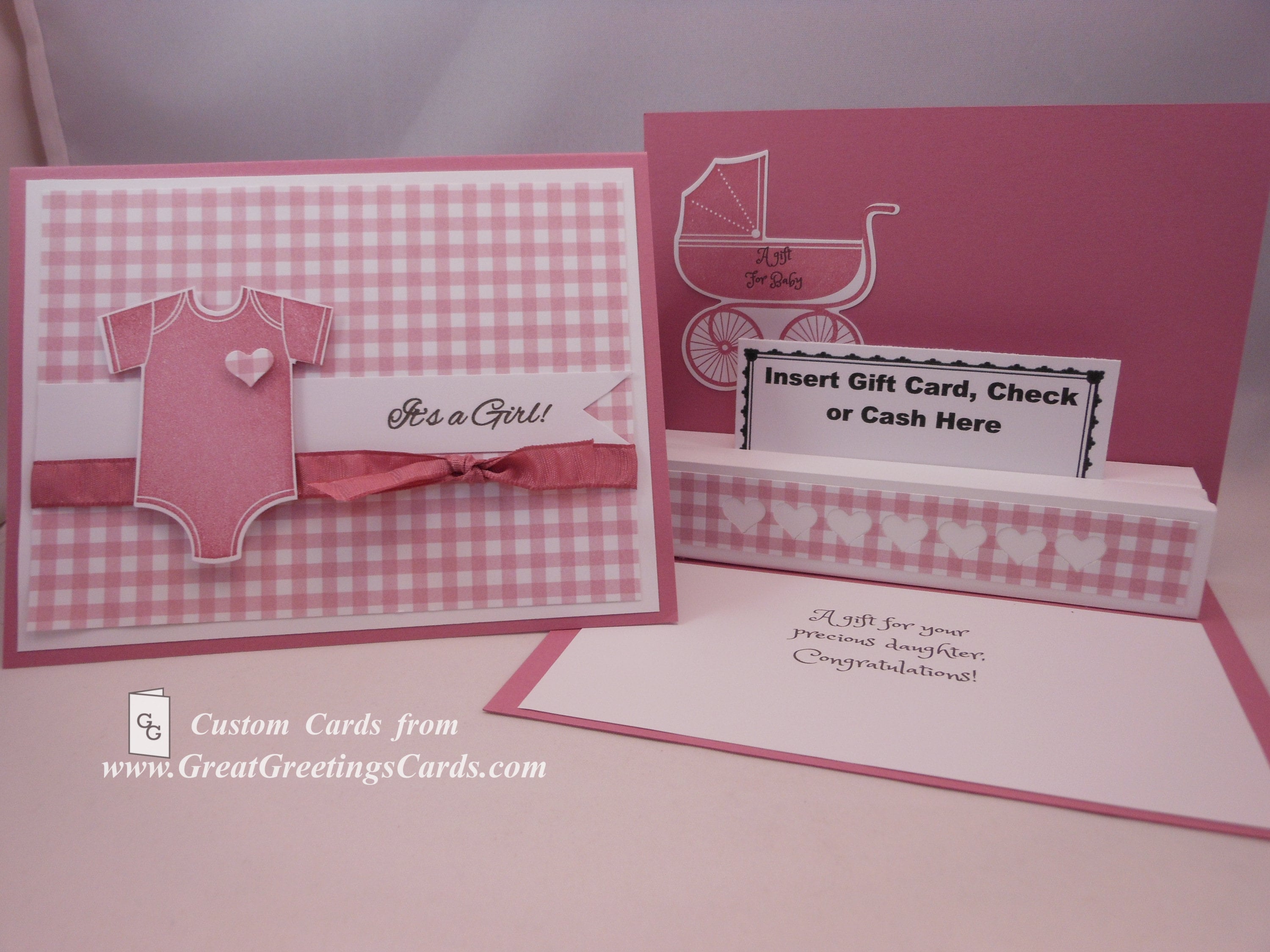 Baby Shower Gift Card Holder Greeting Card for Baby Girl Etsy Italia