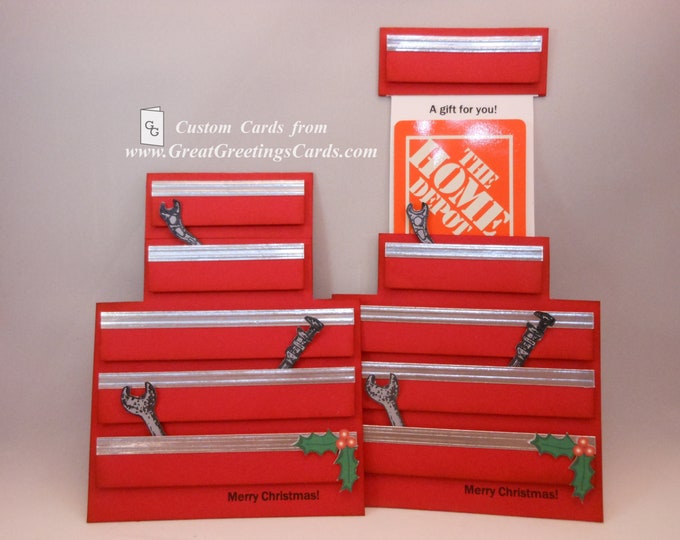 Christmas Tool Box Gift Card Holder Etsy