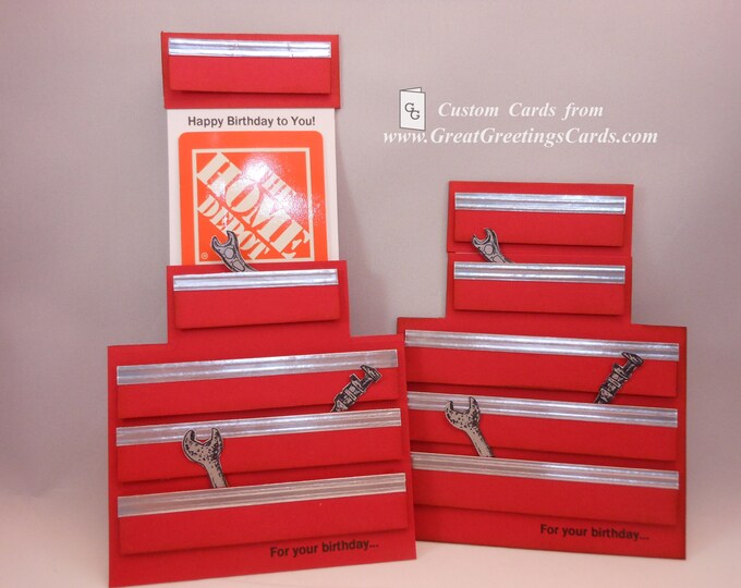 Tool Box Gift Card Holder, Tool Box, Tool Box Greeting Card, Gift Card
