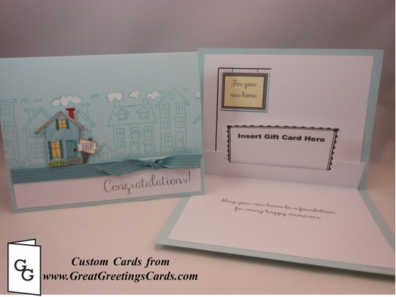 New Home Housewarming Gift Card Holder Greeting Card Etsy