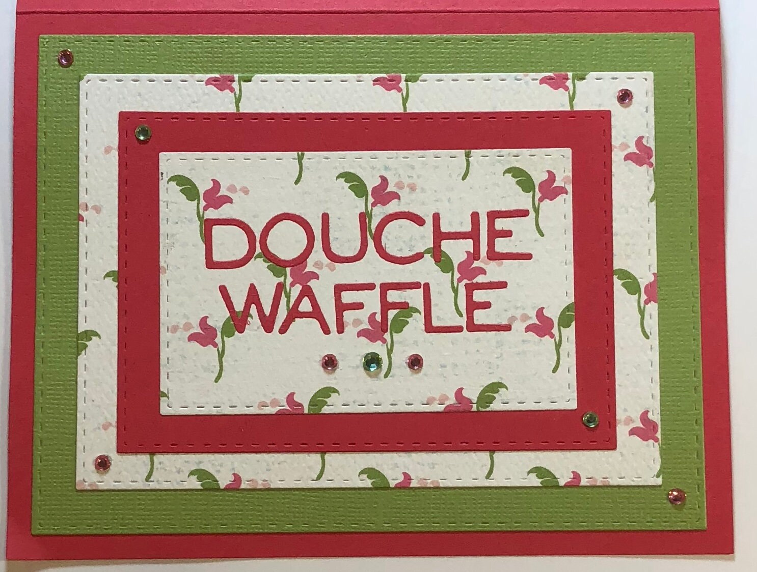Douche Waffle Tarjeta hecha a mano Etsy España