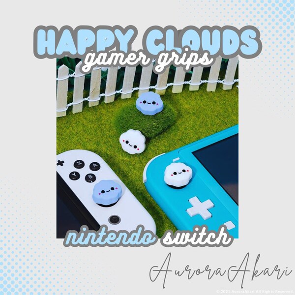 Happy Clouds Gamer Grips I Thumb Grips I Nintendo Switch OLED/Lite