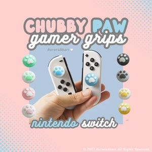 NS pastelkleurige pootafdrukken I Duimgrepen I Nintendo Switch/Lite