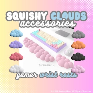 PC Cloud Armstöd för tangentbord - Handledsstöd för mus - Squishy I Comfort