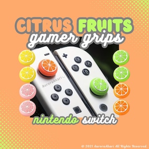 NS Citrus Fruits I Nintendo Switch/Lite I Gamer Grips - Cover morbida in silicone