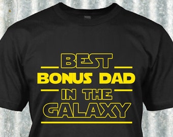 Bonus Dad T-Shirt, Father's Day Gift Shirt for Stepdad, Galaxy Theme Tee
