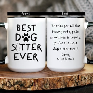 Best Dog Walker Mug | Dog Sitter Gift | Personalized Gift for Dog Sitter | Best Dog Sitter Thank You Dog Sitter | Dog Sitter Christmas Gift