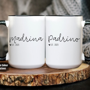 Taza Padrino, Propuesta Padrinos en español, Taza Madrina, Regalo Padrinos, Regalo Padrinos, Regalos Para Padrinos