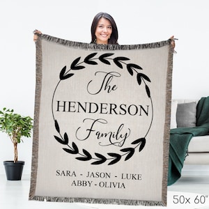 Family name blankets clearance