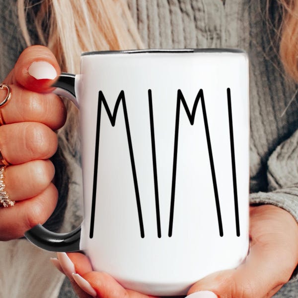 Mimi Mug, Rae Dunn Style Coffee Cup, Gift for Mimi