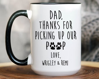 Personalized Dog Dad Mug, Funny Pet Father's Day Gift coffee cup