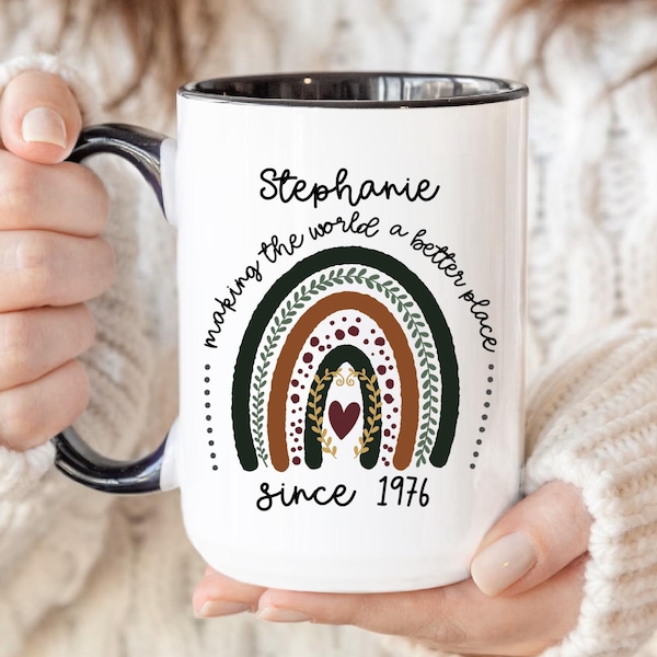 50th Birthday Gift for Women, Personalized Mug, Custom 1976 Gifts For 50 Year Old