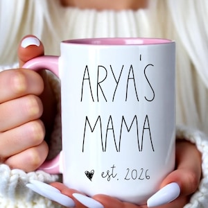 Personalized Mama Est Coffee Mug, New Mom Gift, Mothers Day Cup MM001