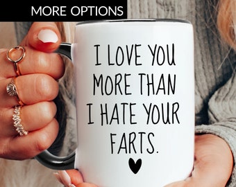 Funny Gifts for Boyfriend, Gift for Him, Gifts for Husband, Fiancé Gifts, Funny Fart Mug, Fun Anniversary Gift for Men