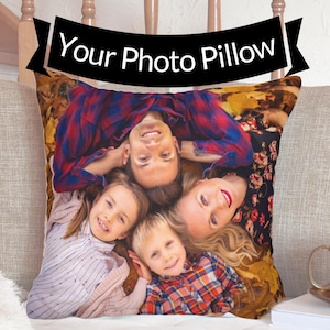 Photo Pillow, Personalized Pillows, Customized Pillowcase With Insert, Custom Throw Cushion Cover with Photo, Personalized Gift Idea