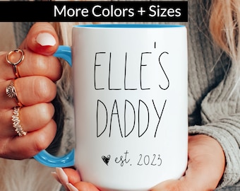Taza personalizada para papá primerizo, regalo para papá de parte de su hijo/a.