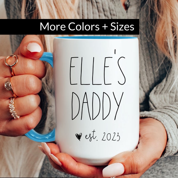 Custom New Father Gift from Kid, 1st Time Daddy Mug, Personalized Dads Coffee cup