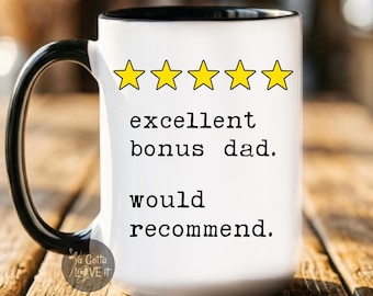 Bonus Dad Mug, Funny Stepdad Gift, Step Father Birthday Present