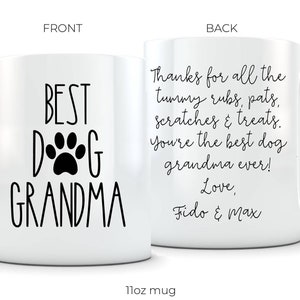 Dog Grandma Gift, Personalized Grandma Cup, Best Dog Grandma Mug, Dog Grandma Gift, Dog Grandparent, Christmas Gift for Her Mothers Day