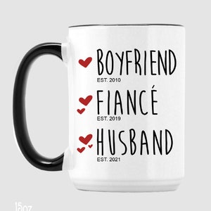 New Husband Gift Mug for Him, Fiancé Gift, Boyfriend Fiancé Husband Mug, Engagement Gift, Anniversary Gift for Husband